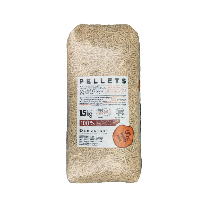 SCHÜSTER puupelletit - Lava, jossa 66 säkkiä à 15 kg